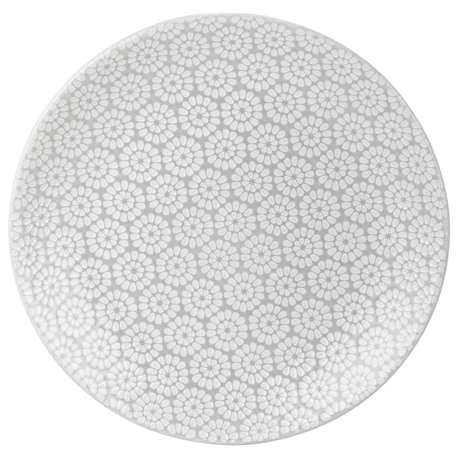 Grey Geometric Blossom Dinner Plate Image 1