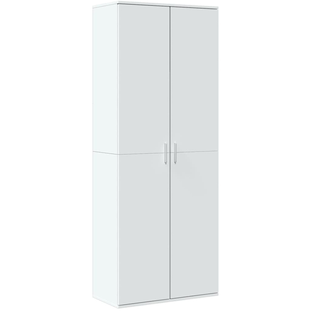 vidaXL 4 Door White Wooden Highboard Image 2