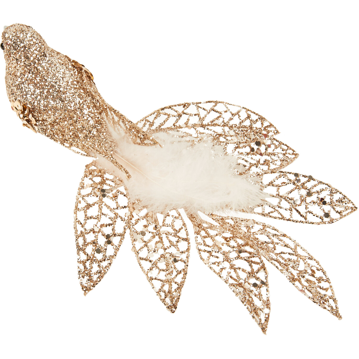 Glitter Champagne Bird Clip - Champagne Image 3