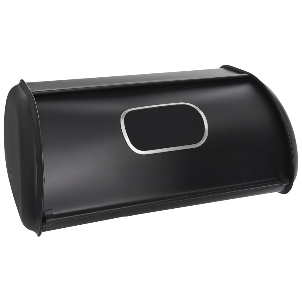 Wilko Black Matt Bread Bin Wilko
