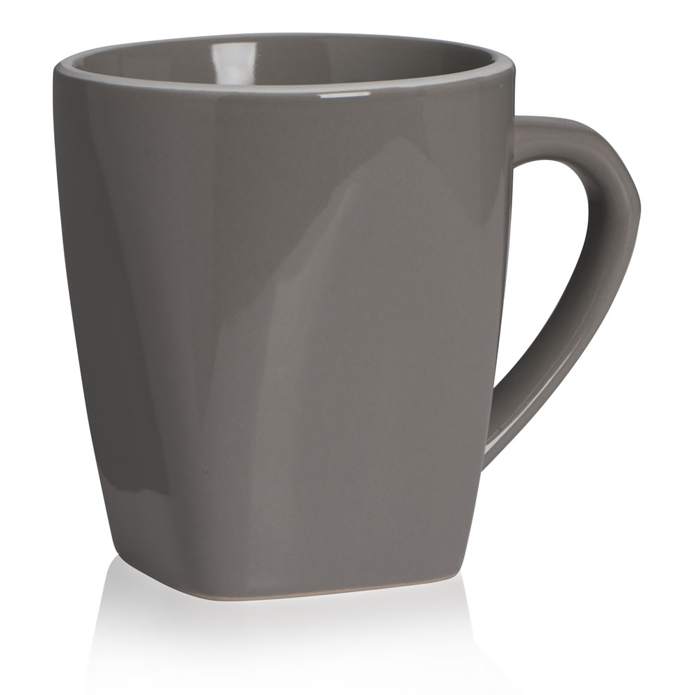 Wilko Taupe Ceramic Square Mug Image 1