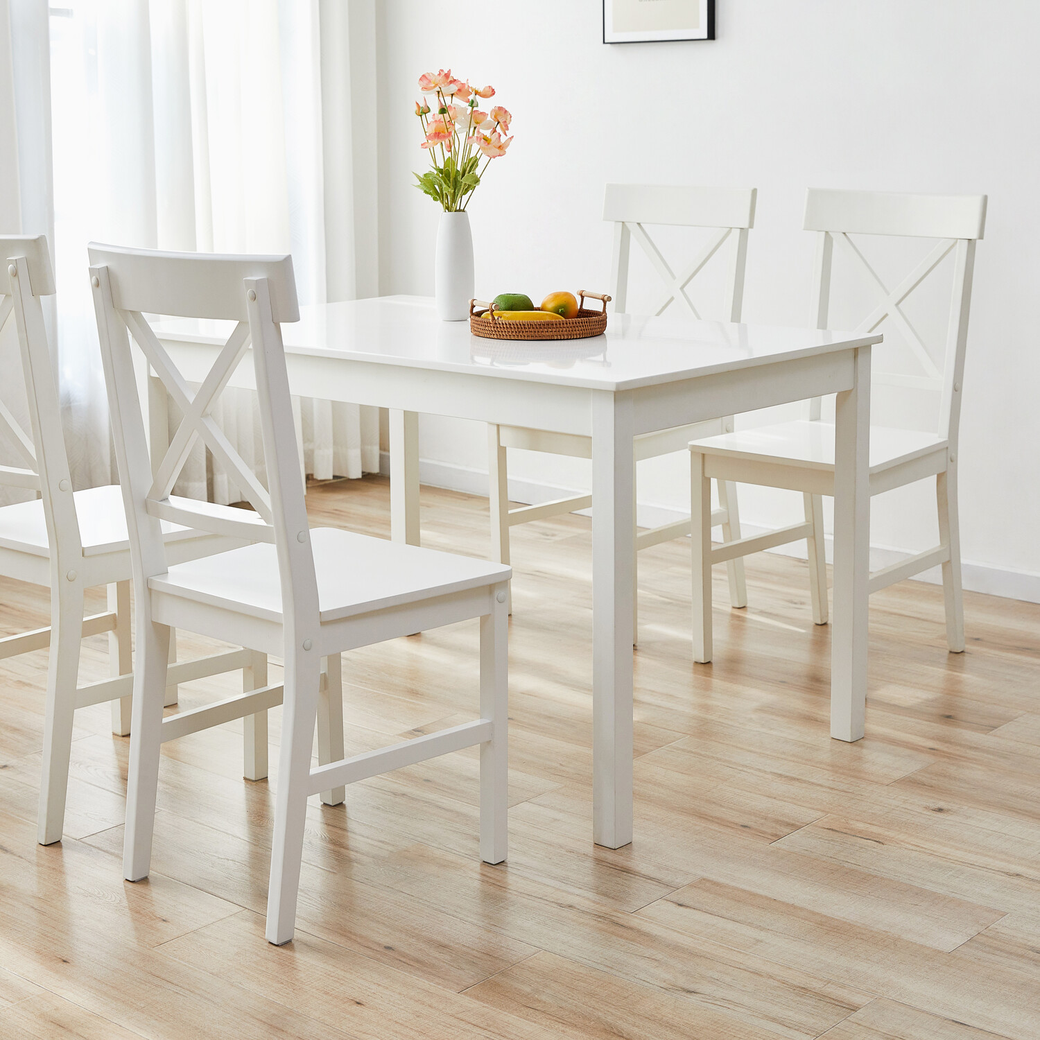 Hamilton Dining Table and Chair Set White Image 3