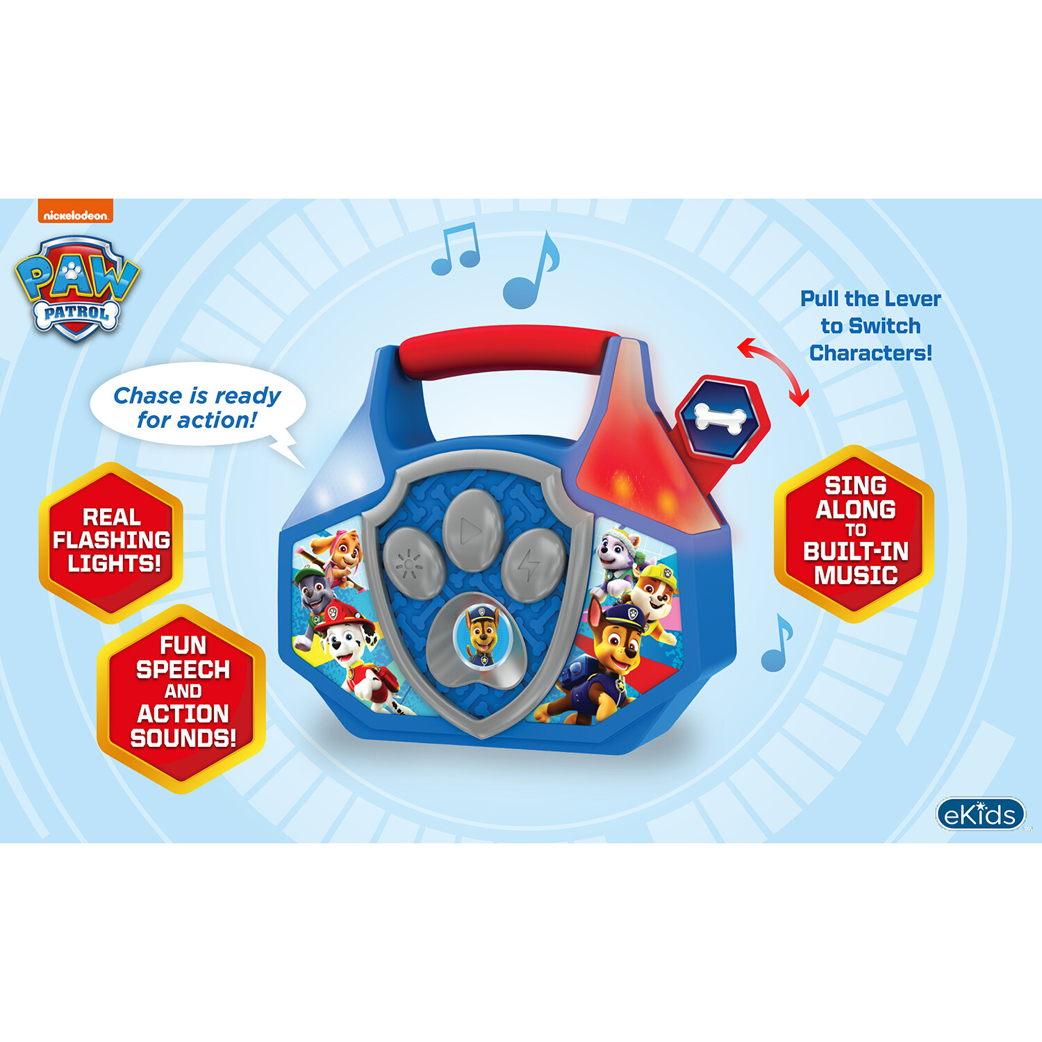 Paw Patrol Boombox Musical Toy Image 2