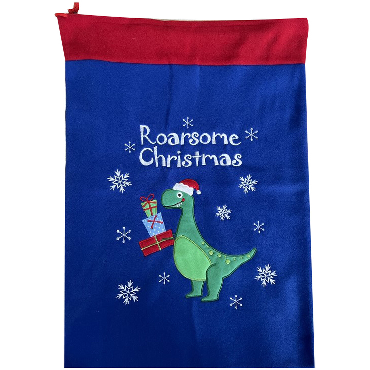 Roarsome Christmas Dinosaur Sack - Blue Image