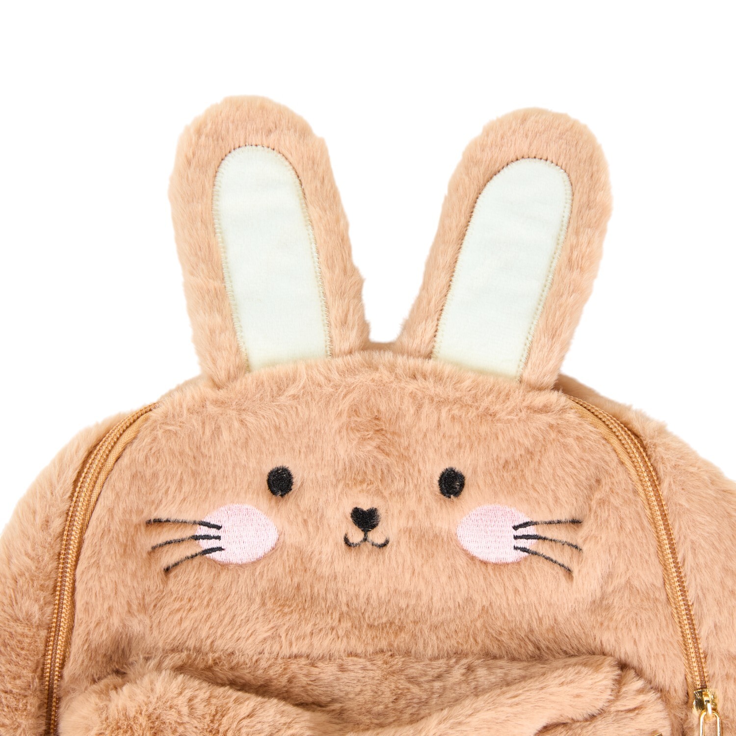 Spring Bunny Fluffy Backpack Brown Image 2