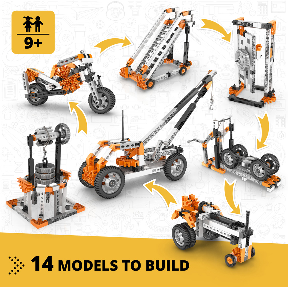 Engino Stem Mechanics Wheels Axles and Inclined Planes 14 Models Set Image 3