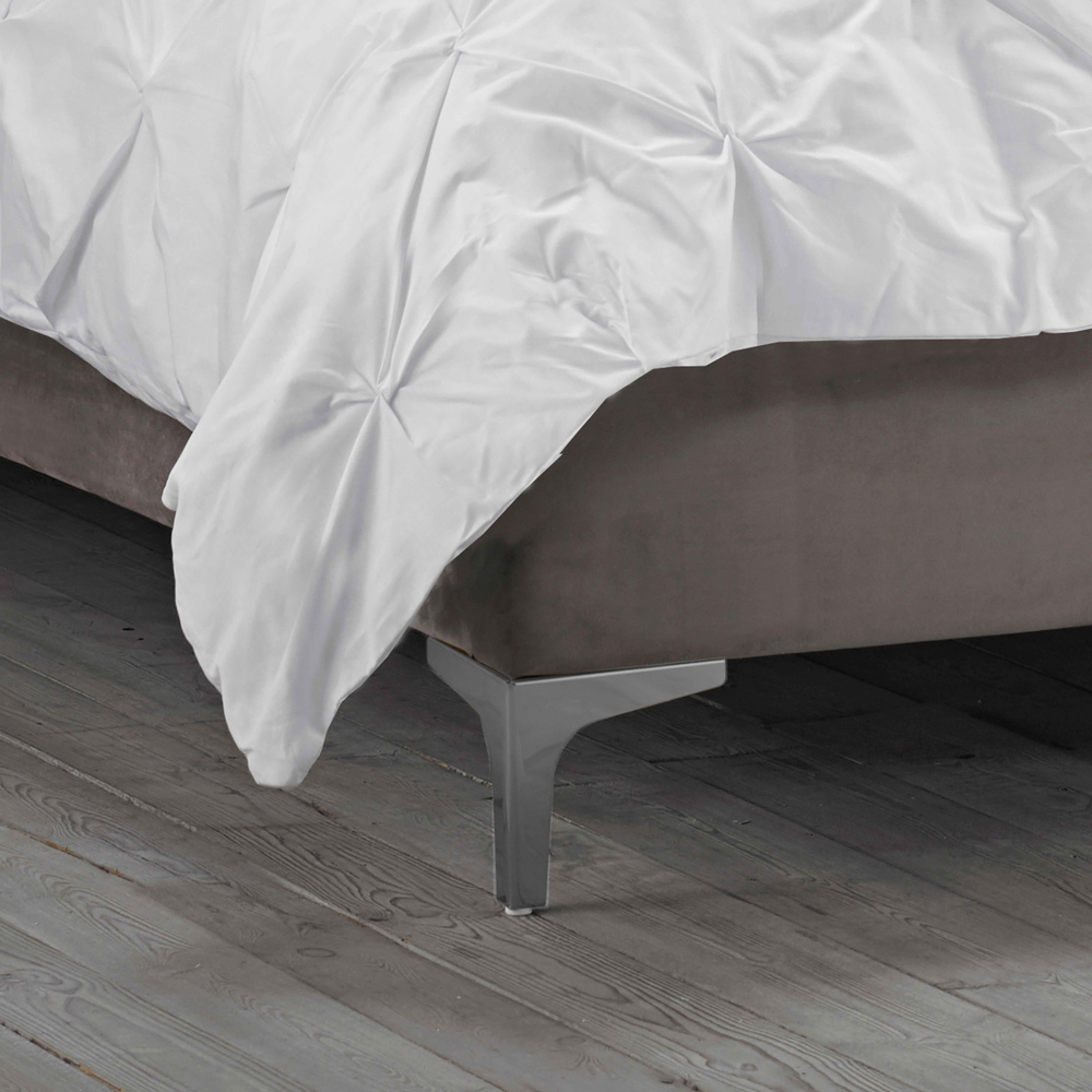 Berkeley King Size Soft Mink Grey Bed Frame Image 2