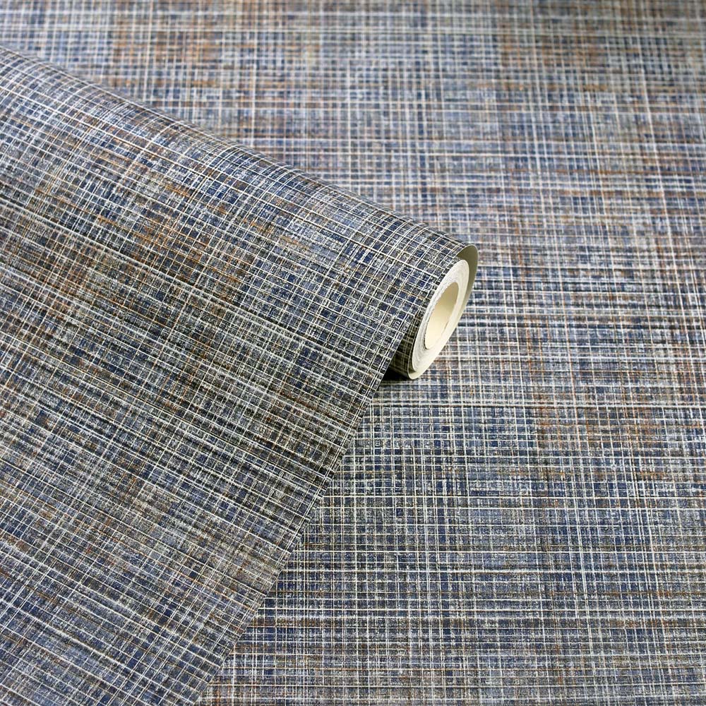 Arthouse Country Tweed Navy Blue Wallpaper Image 2