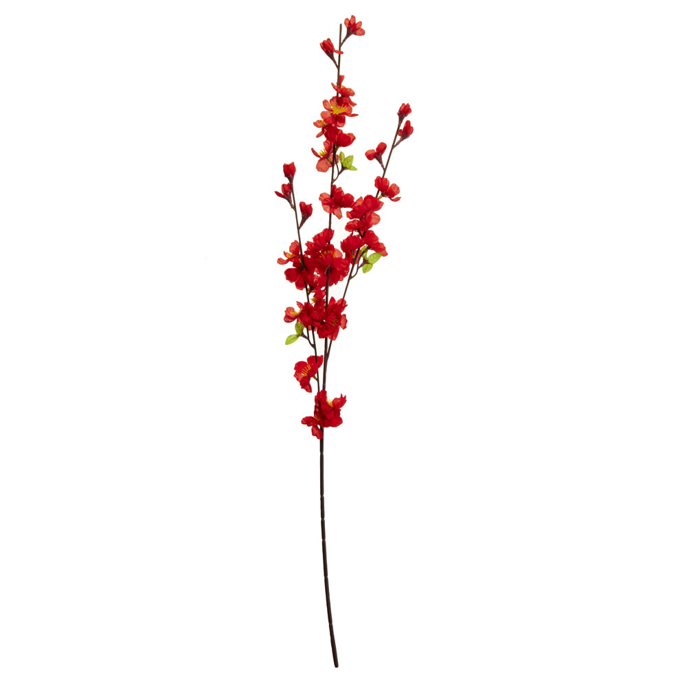 Wilko Red Blossom Single Stem Artificial Flower Image