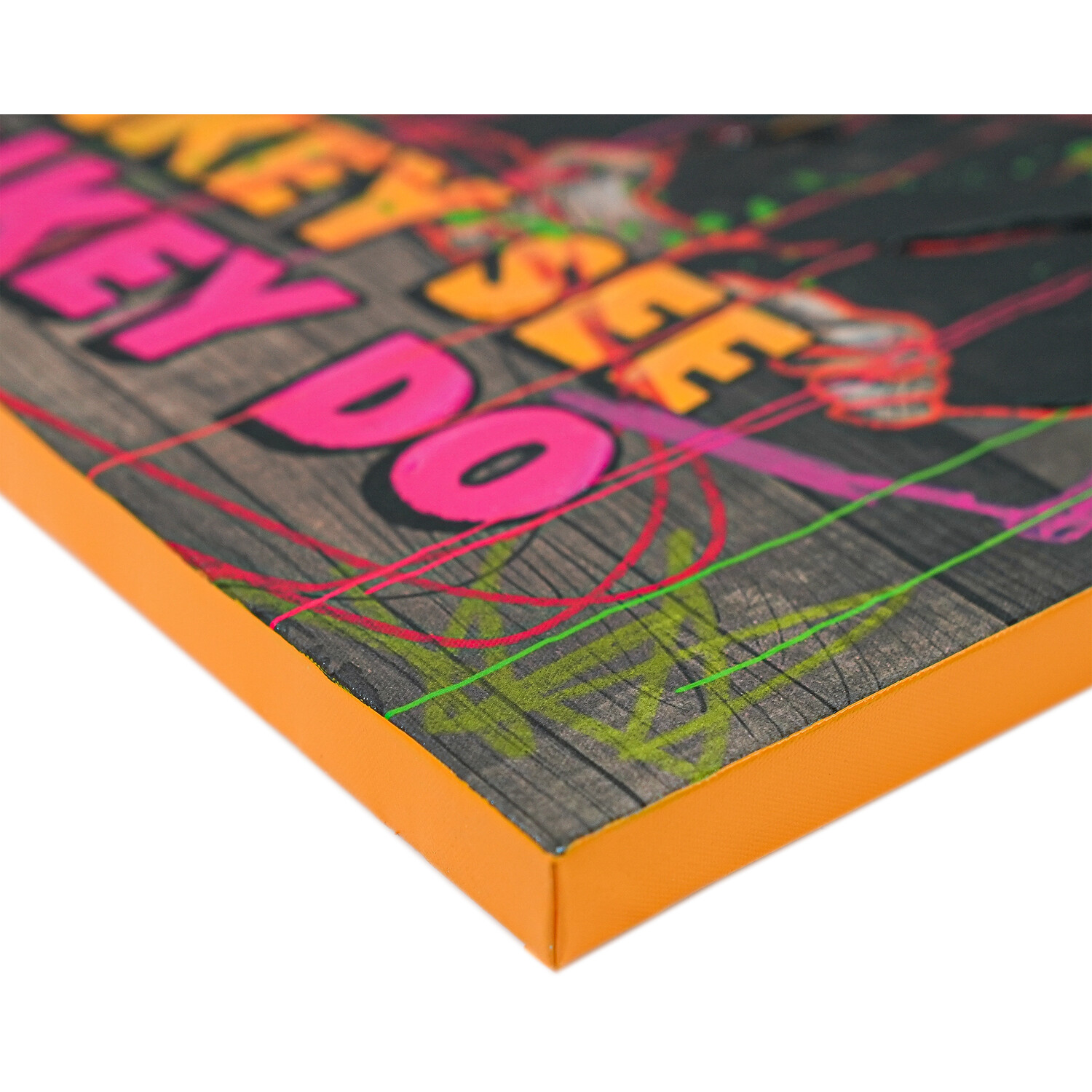 Monkey See Monkey Do Graffiti Canvas Image 3