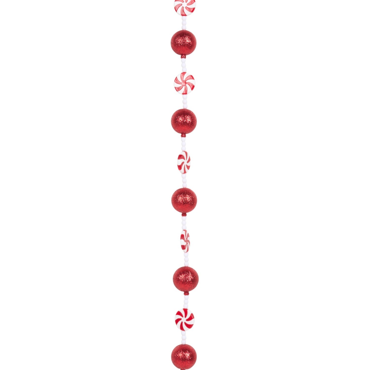 Candy Cane Decorative Garland Red Image 1