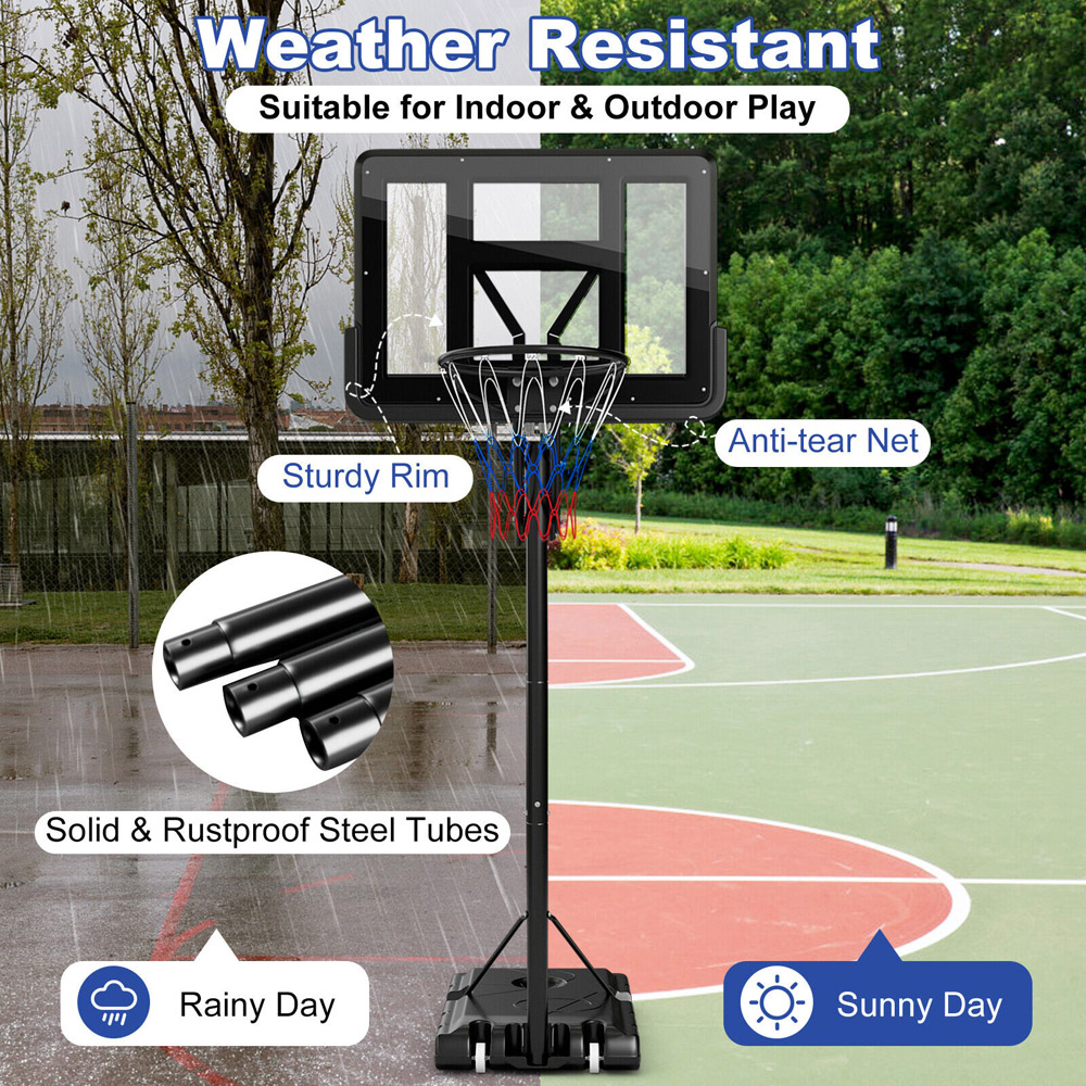Costway Kids Height Adjustable Basketball Hoop Stand Image 5