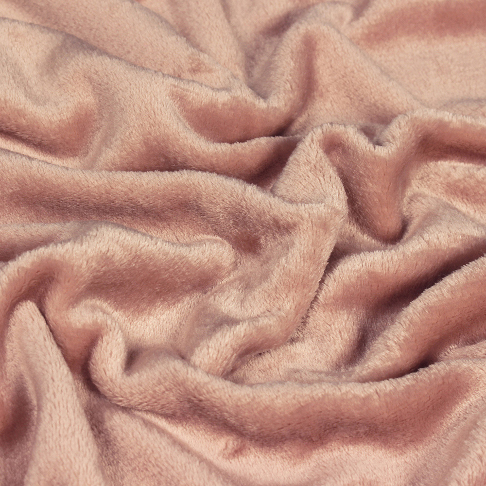 furn. Harlow Blush Pink Fleece Throw 140 x 180cm Image 2