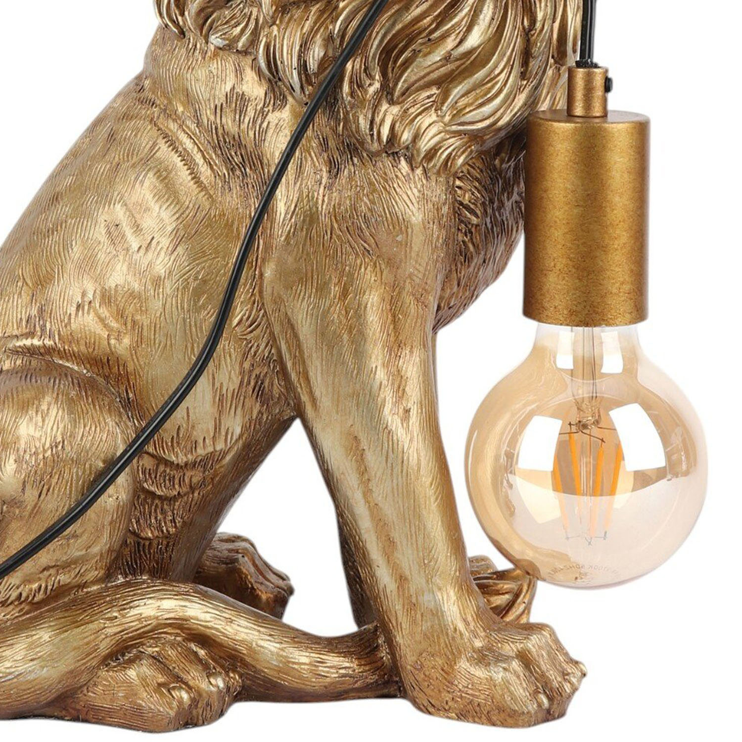 Lion Bulb Table Lamp Gold Image 5