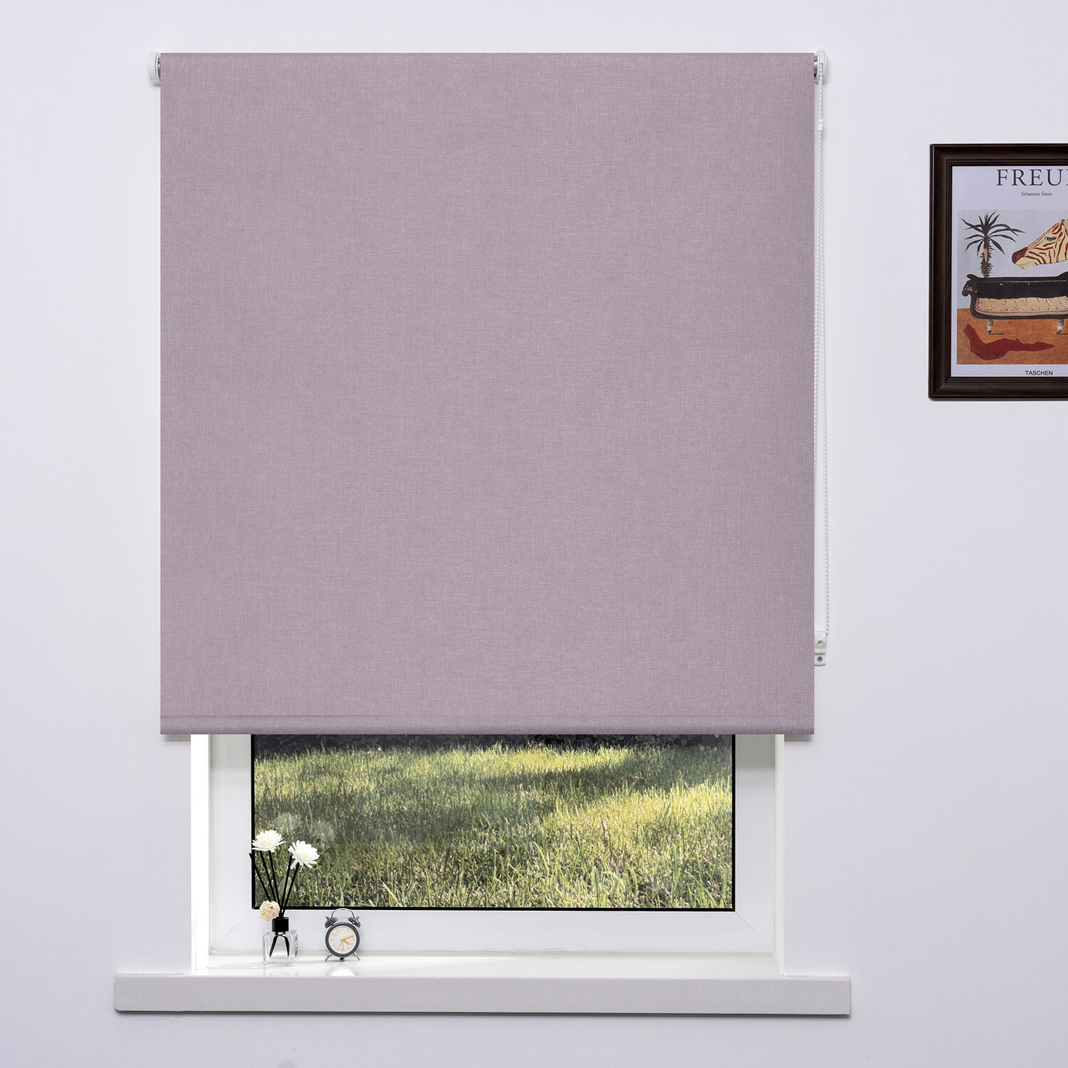 Trends Textured Blackout Blinds Rose 90cm Image 1