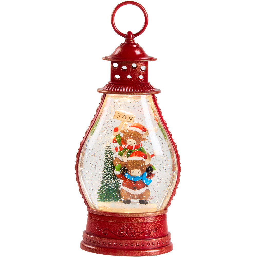 Christmas Highland Cow Glitter Spinner Image 6