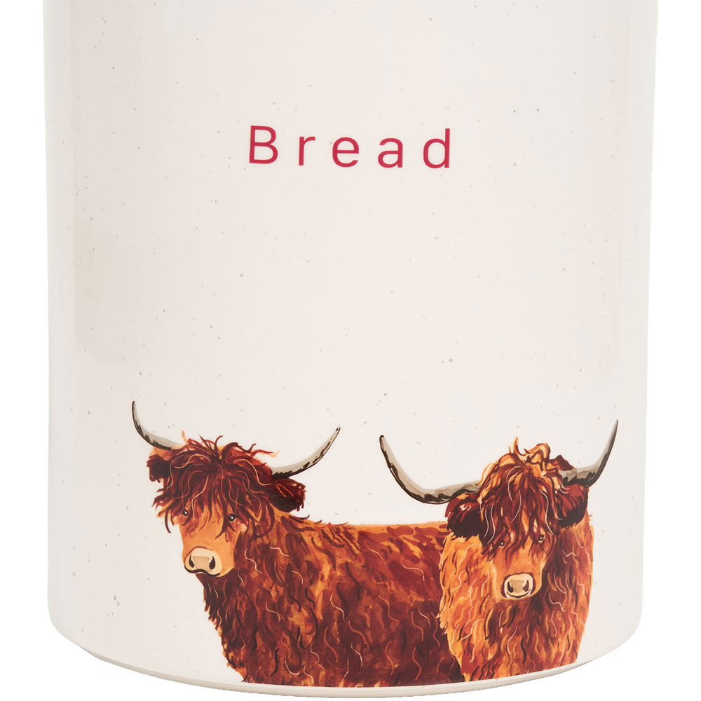 Highland Cow Bread Canister Ivory Image 2