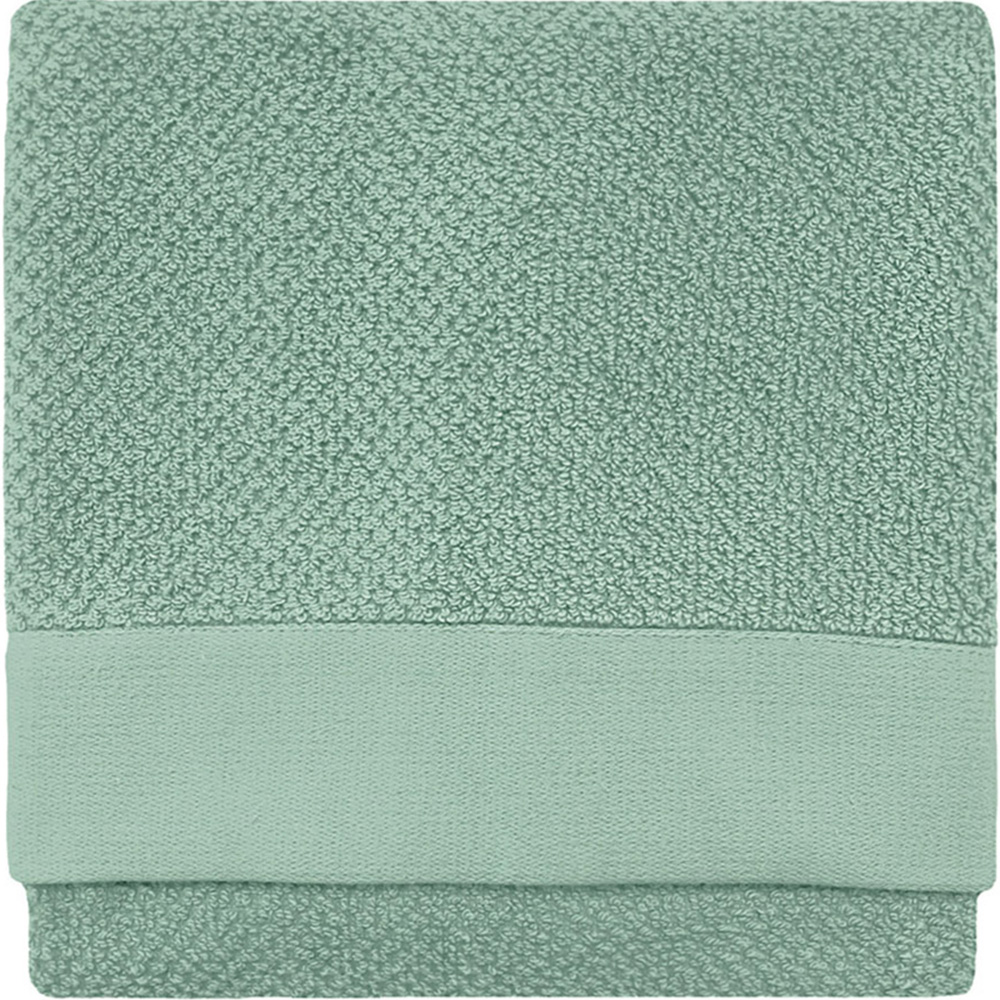 furn. Textured Cotton Smoke Green Bath Sheet Image 1