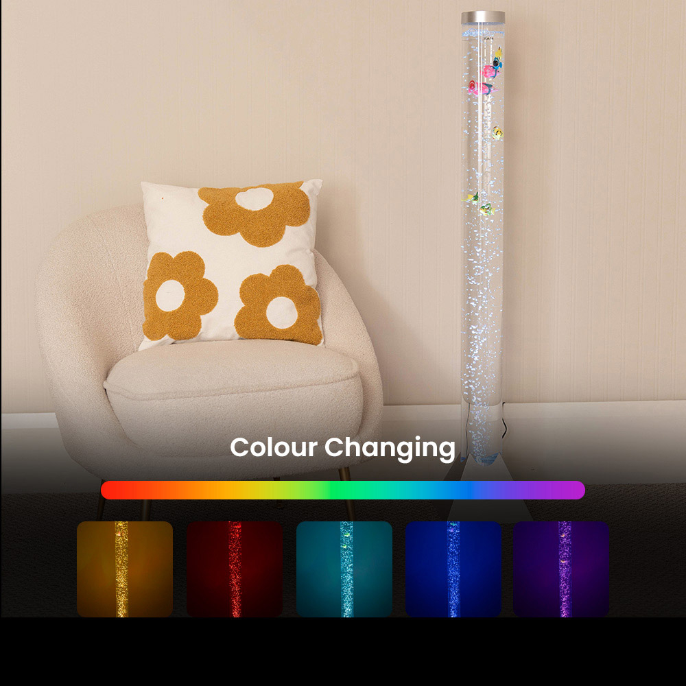ValueLights Bubble LED Fish Lamp with Silver Base 90cm Image 3