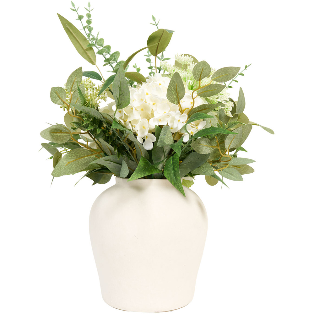 Hydrangea Vase Arrangement White Image 2