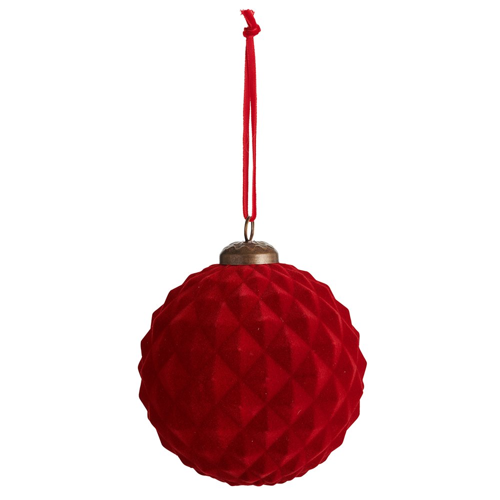 Wilko 4 Pack Winter Flocked Facetted Bauble Image 2