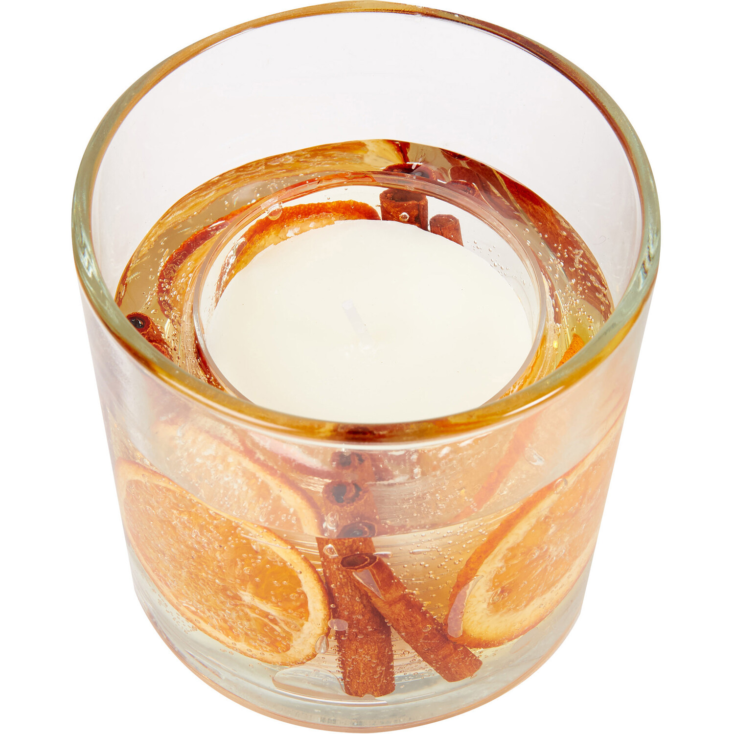 LED Light Up Candle - Orange and Cinnamon Image 2