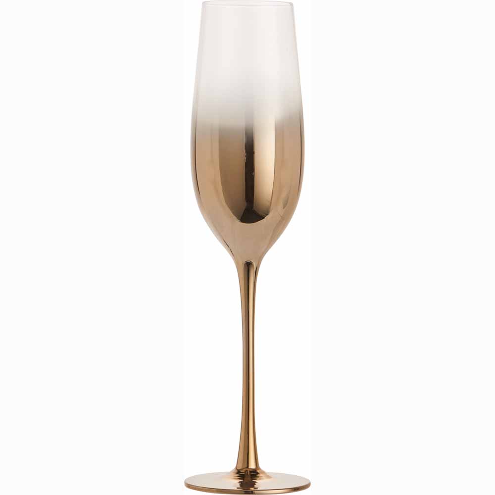 Wilko Gold Metallic Champagne Glass 4pk Image 2
