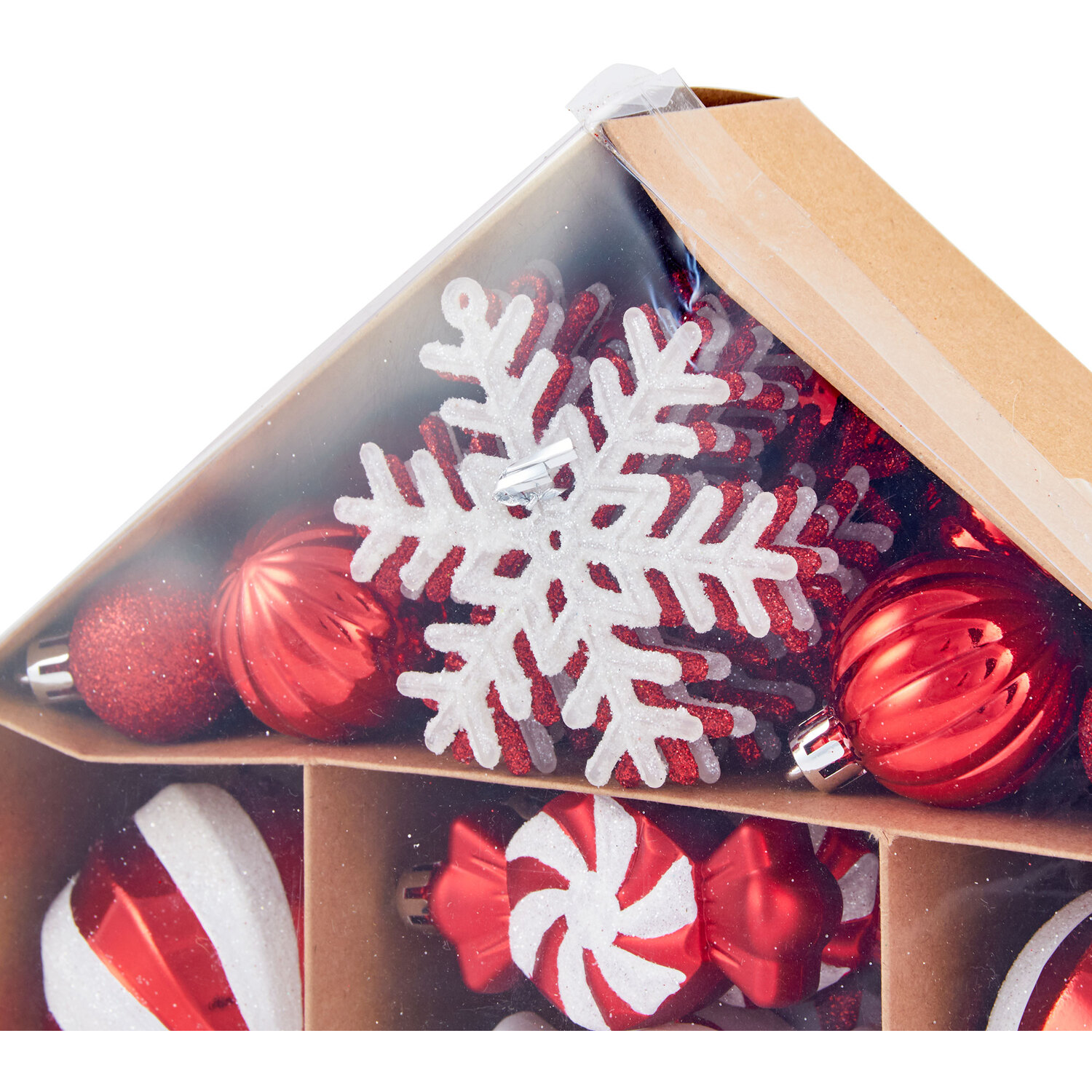 Pack of 40 Candy Cane Lane Baubles - Red Image 5