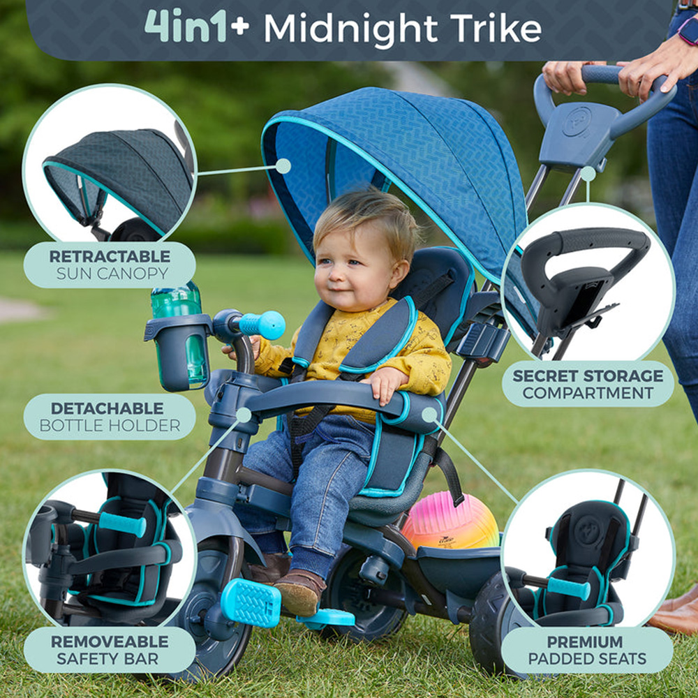 TP 4 in 1 Plus Deluxe Trike Blue Image 2