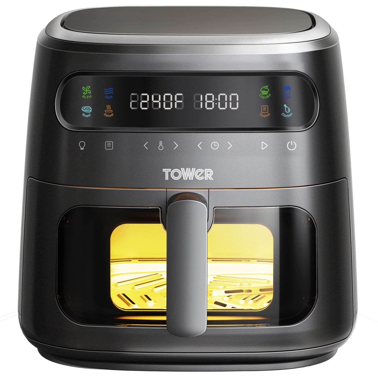 Tower Black Vortx View Window 7.5L Air Fryer Image 1