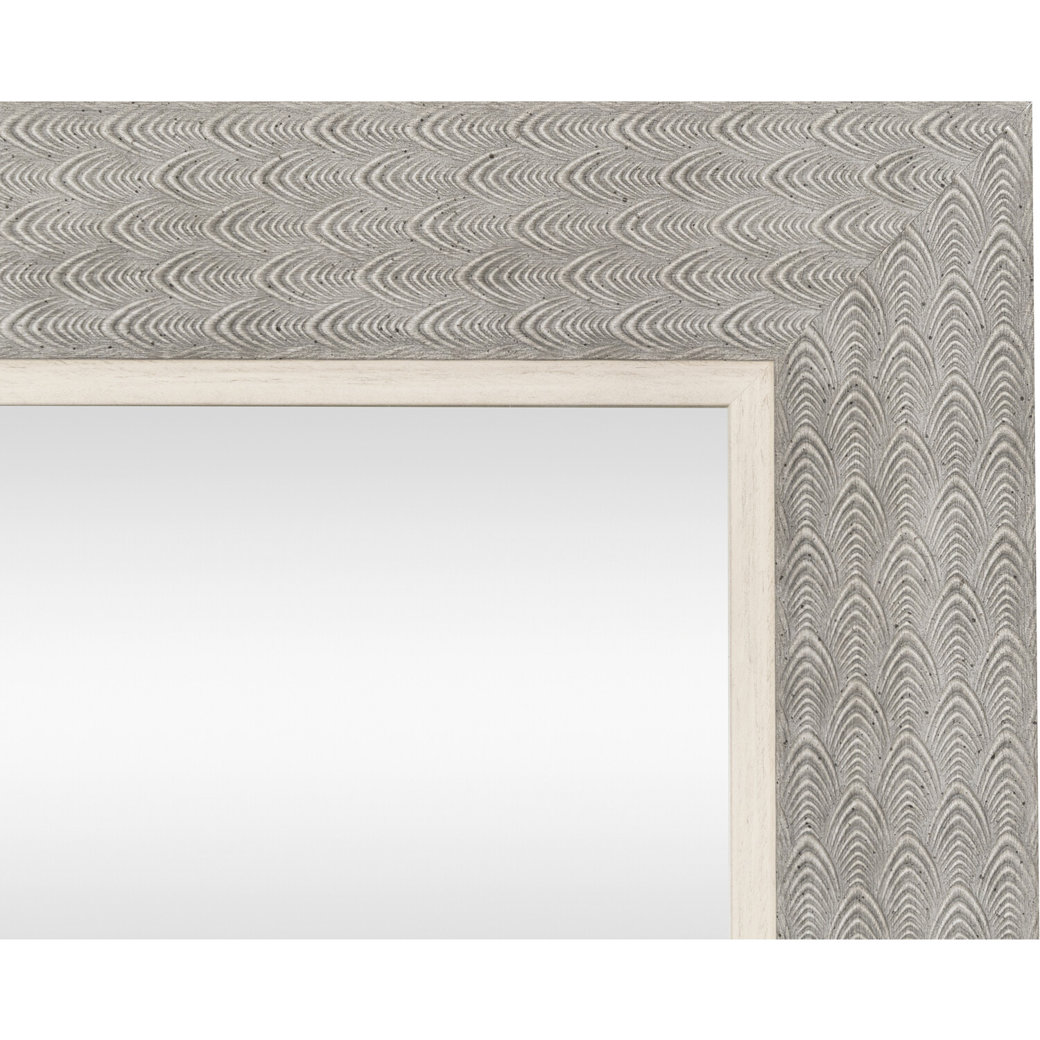 Talia Etched Effect Mirror - Grey Image 4