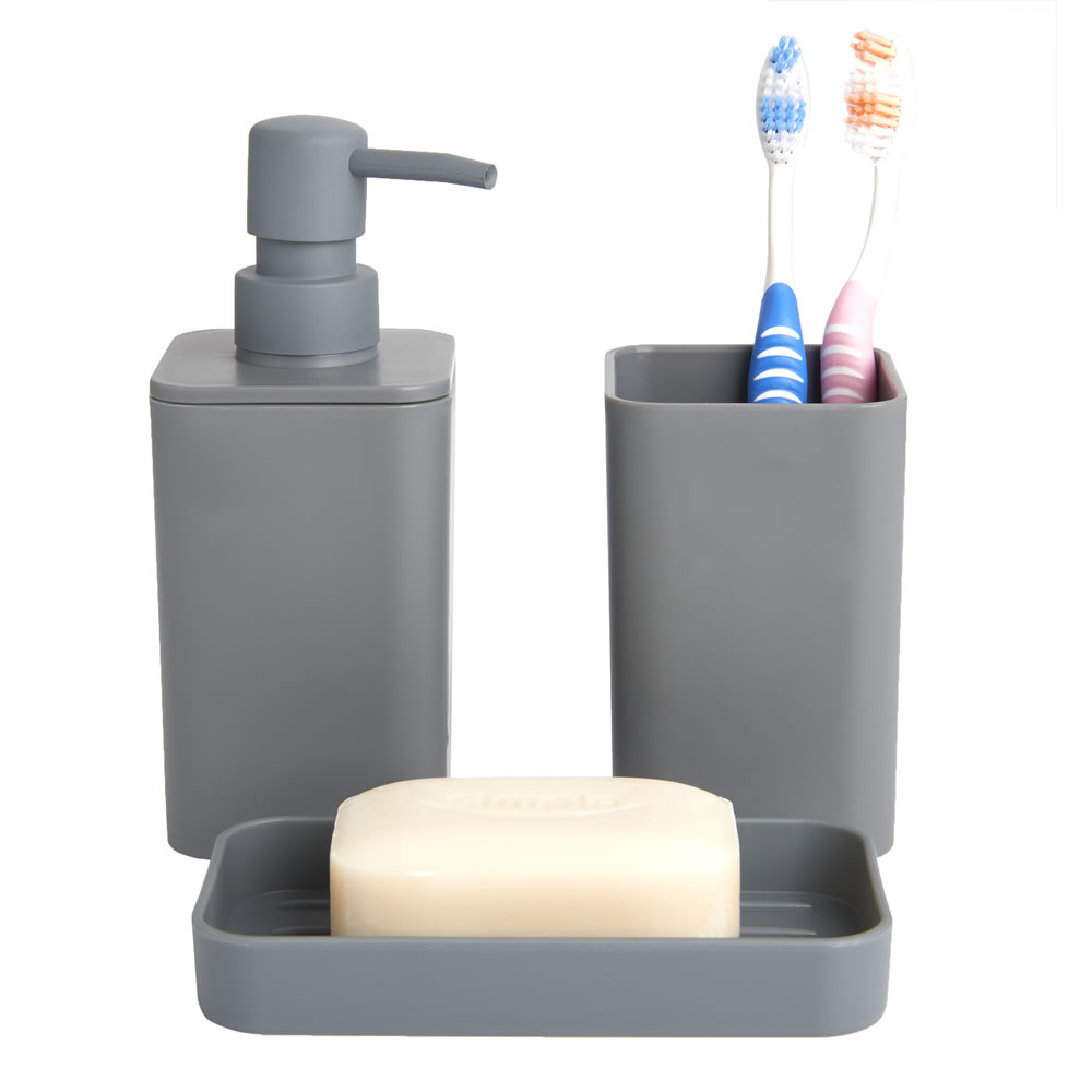 Wilko Grey Bathroom Set Wilko