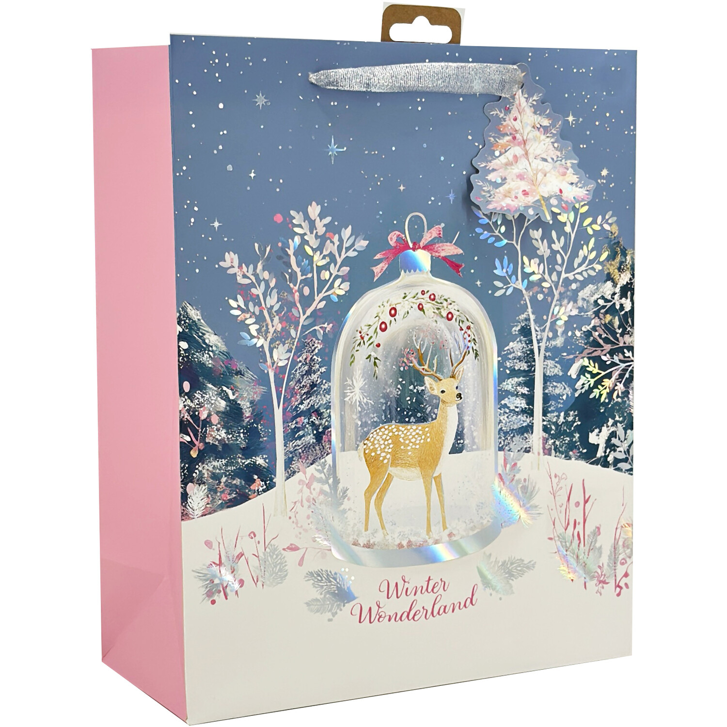 Medium Winter Wonderland Gift Bag Blue Image 2