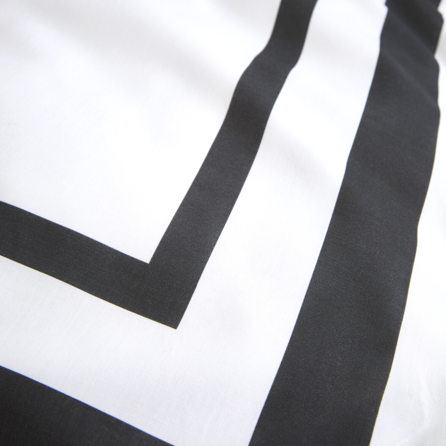 Oxford Border Duvet Set Monochrome Double Image 3