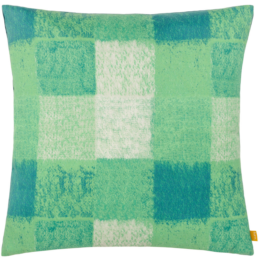 furn. Alma Green Check Cushion Image 1