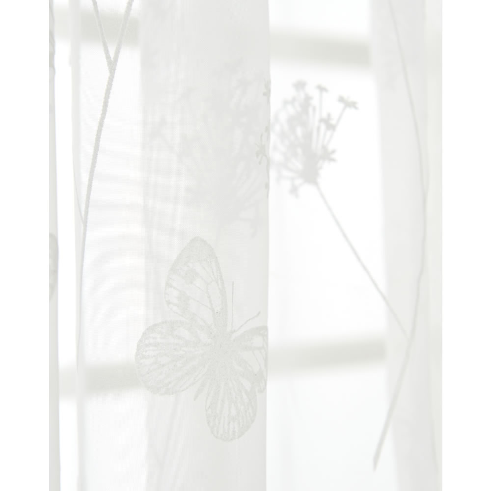 Wilko White Butterfly Voile W145 x D137cm Image 2