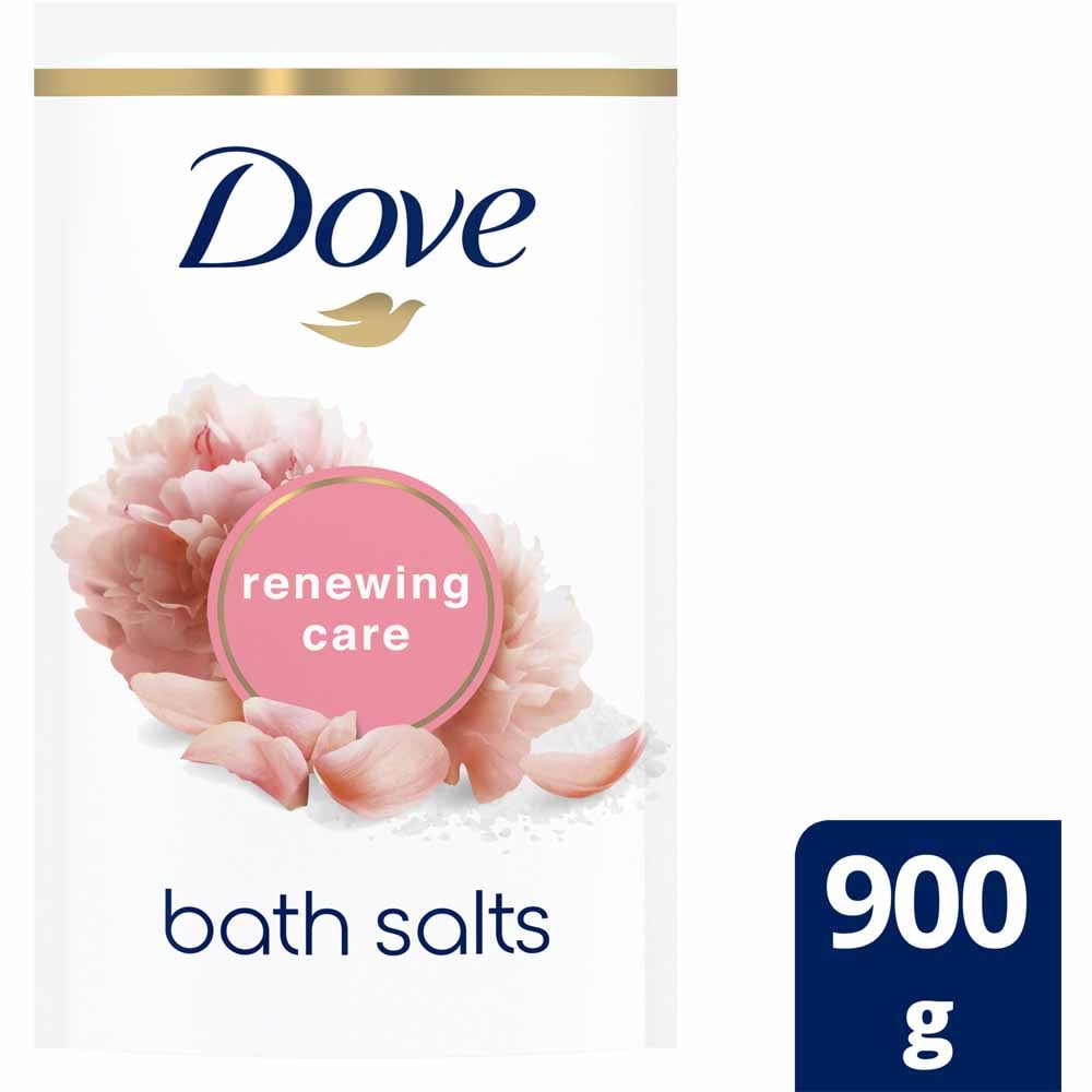 Dove Peony and Rose Renewing Care Bath Salts Case of 4 x 900g Image 2