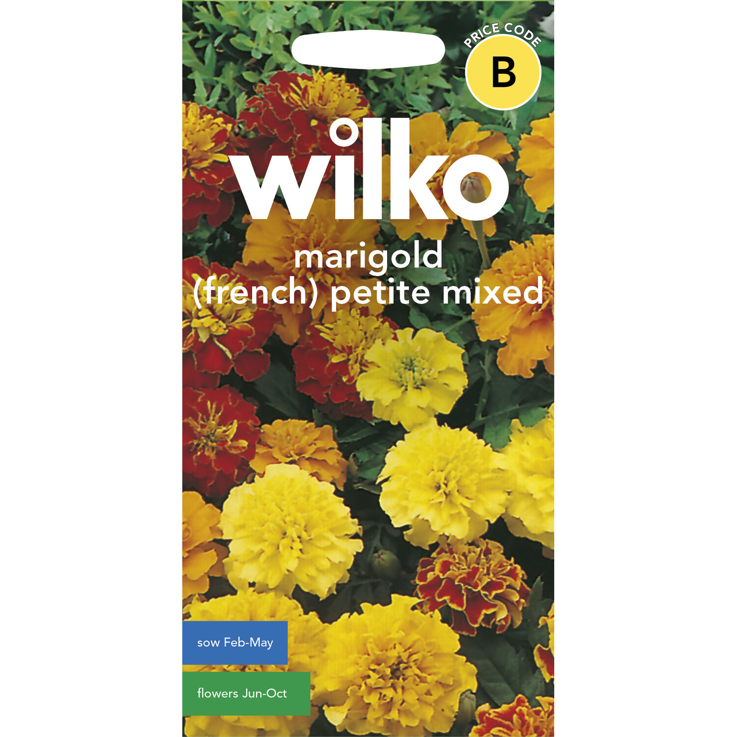 Wilko Marigold French Petite Mixed Seeds and Orange Image 1