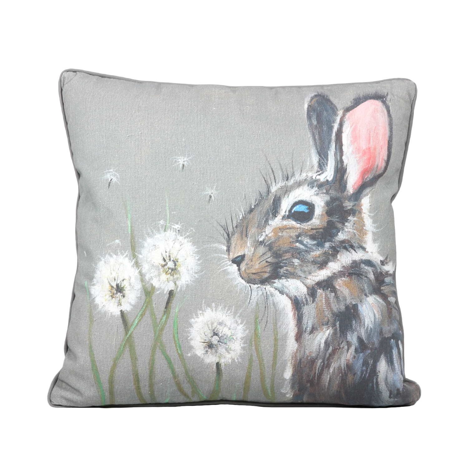 Louise Brown Grey Hare Cushion 40 x 40cm Image