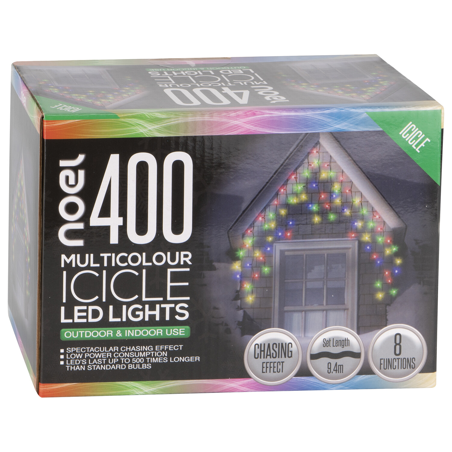 LED Icicle Lights - Multicolour / 400 Image 2
