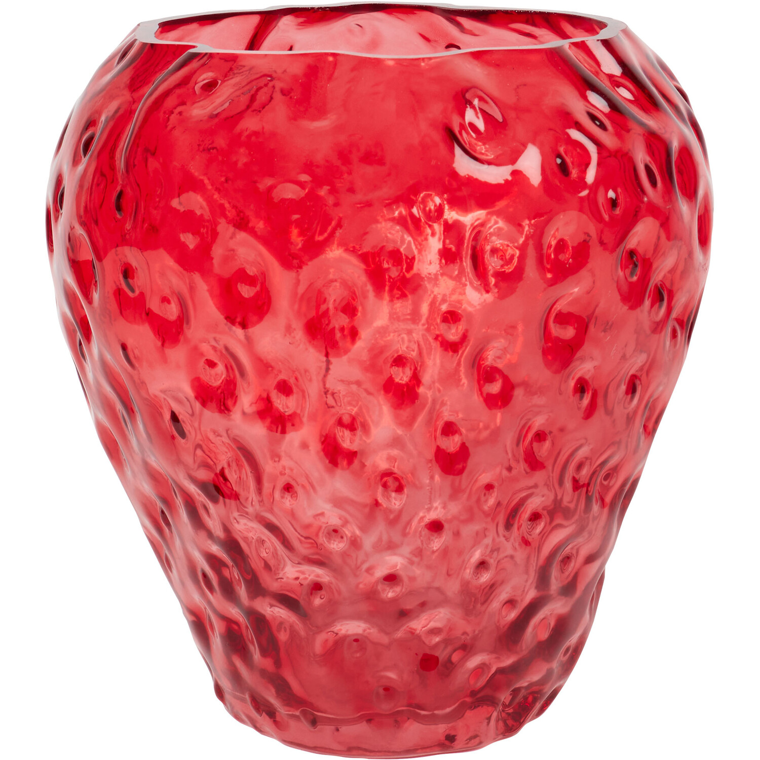Red Strawberry Vase 19cm Image 1