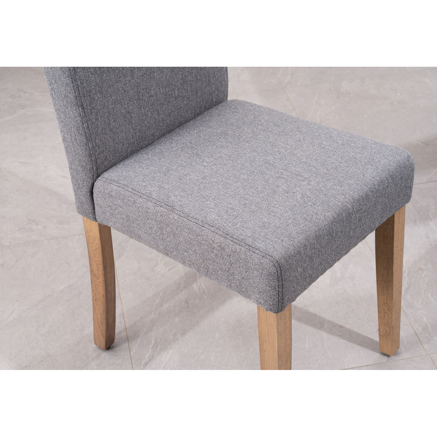 Oxford Set of 2 Grey Fabric Dining Chair Image 4