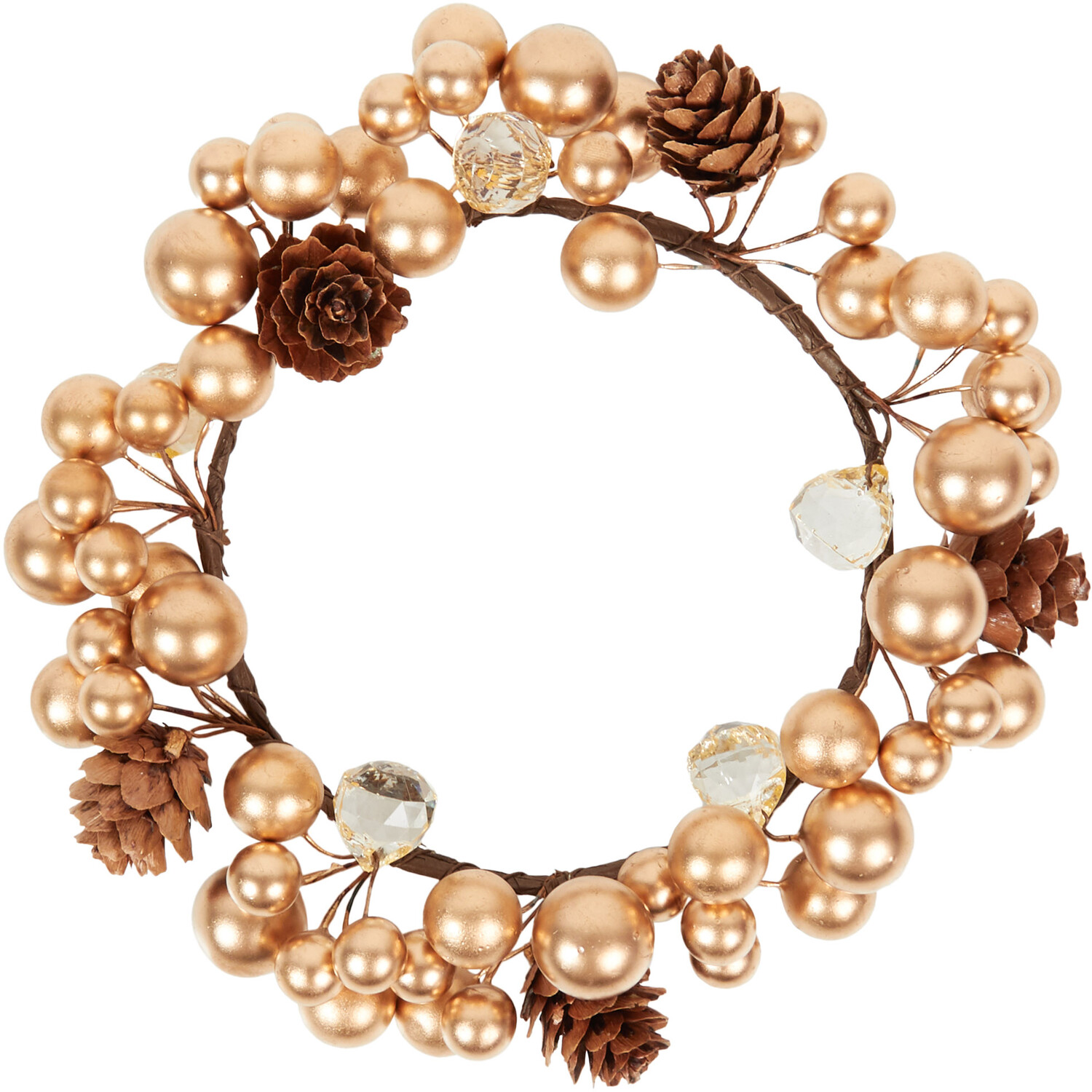 Gold Pinecone Bauble Wreath - Gold Image 3