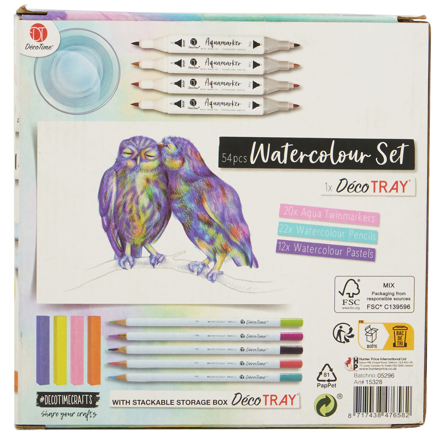 Watercolour Set in Deco Tray Image 4