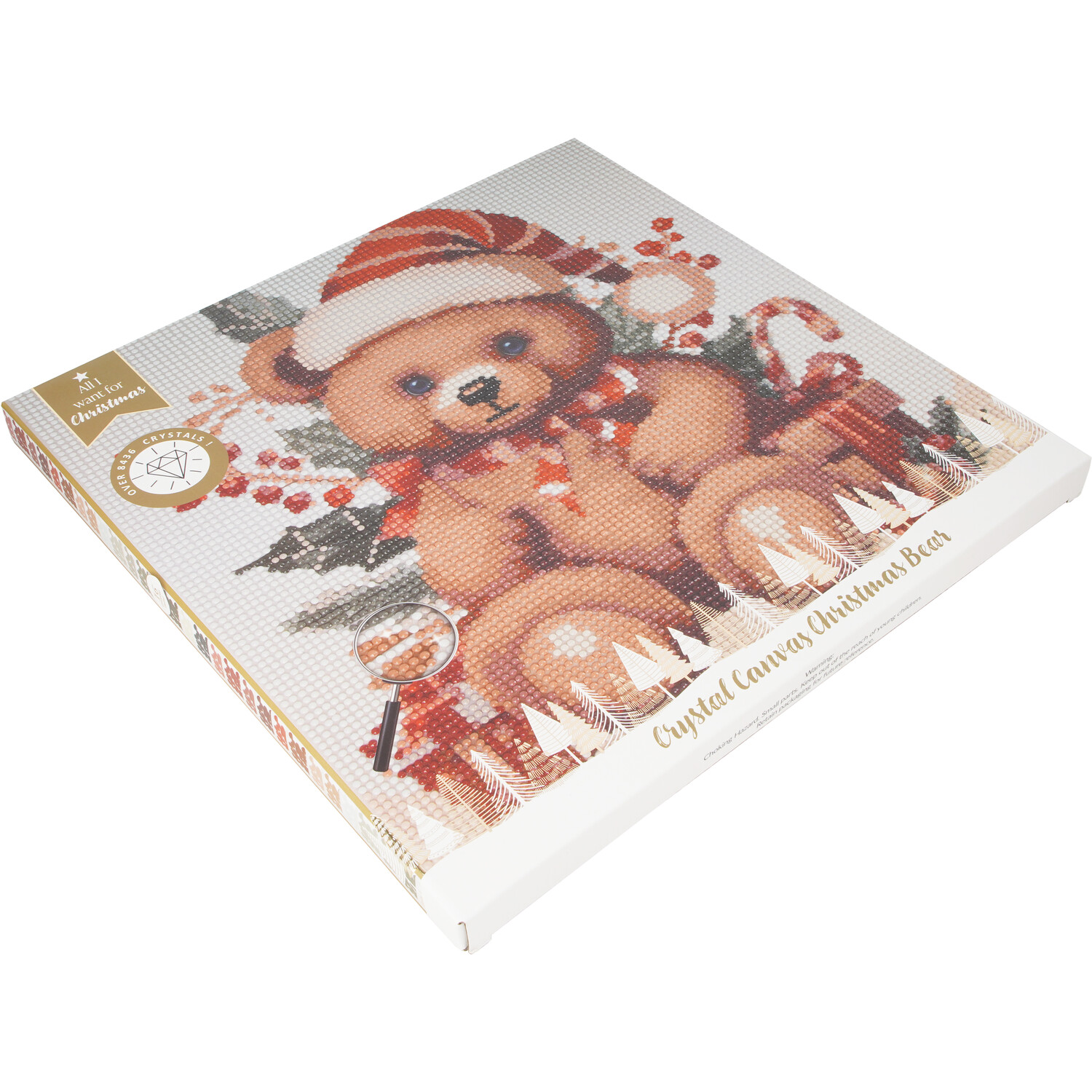Crystal Canvas Christmas Bear Kit Neutral Image 3
