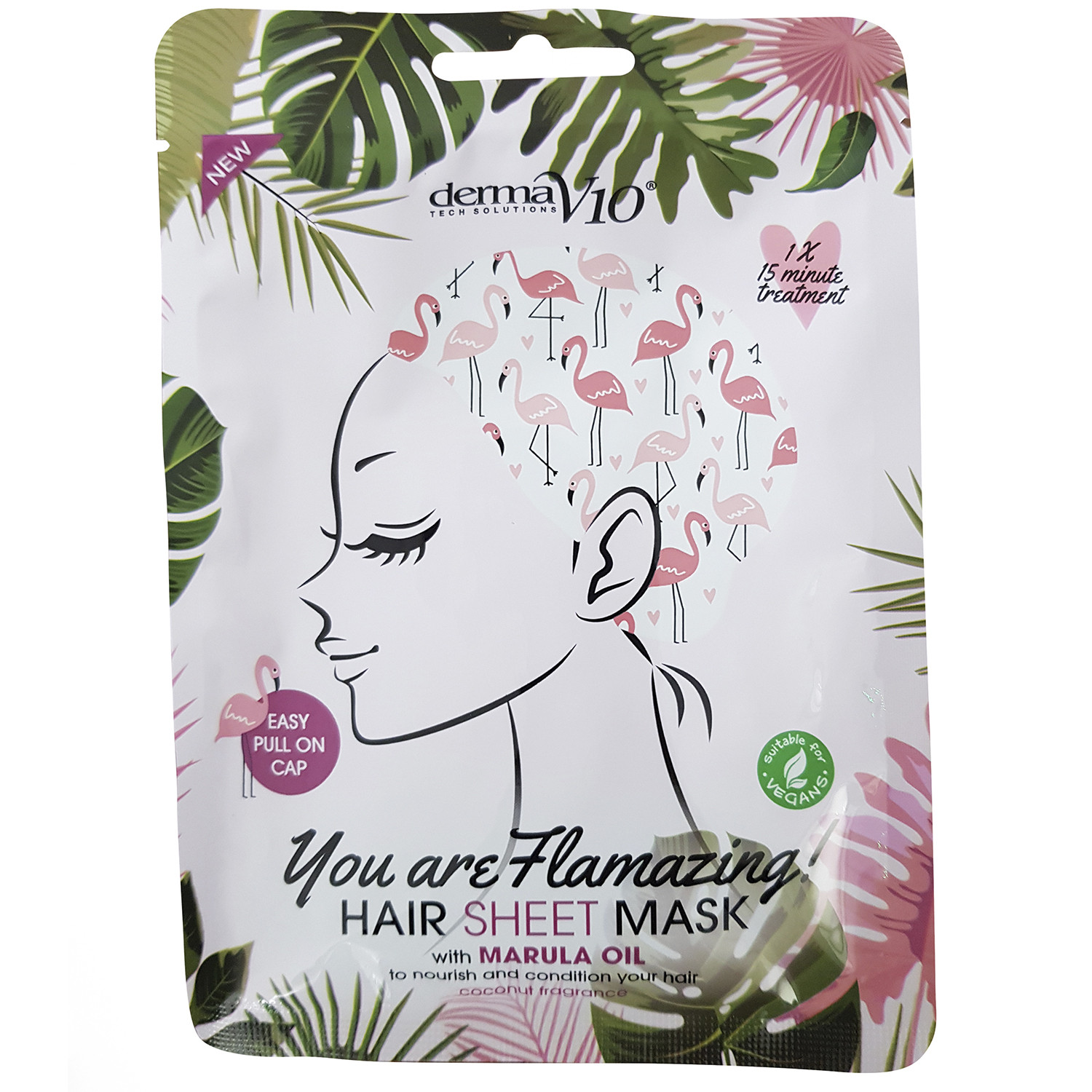 DermaV10 Flamingo Hair Sheet Mask Image