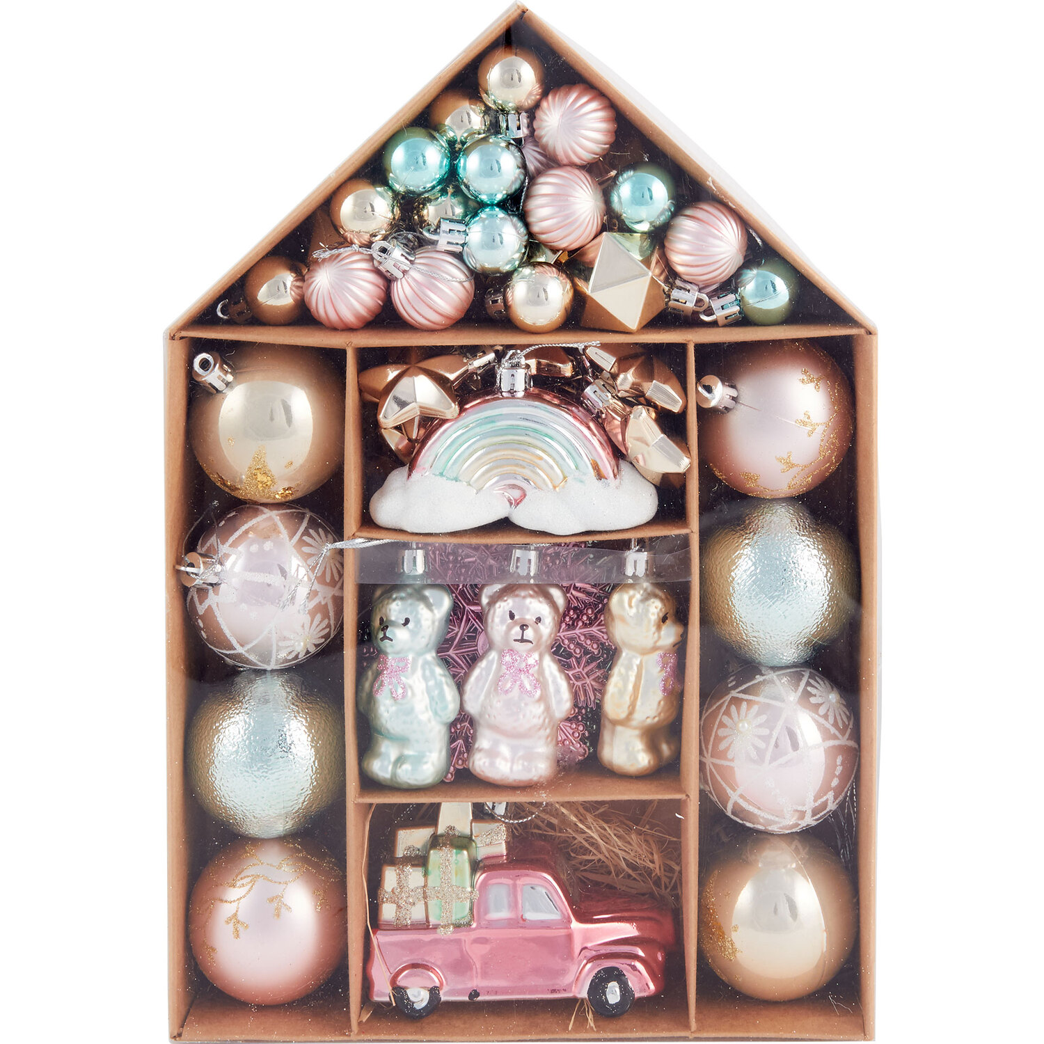 Pack of 70 Pink Candy Cane Lane Baubles Image 1