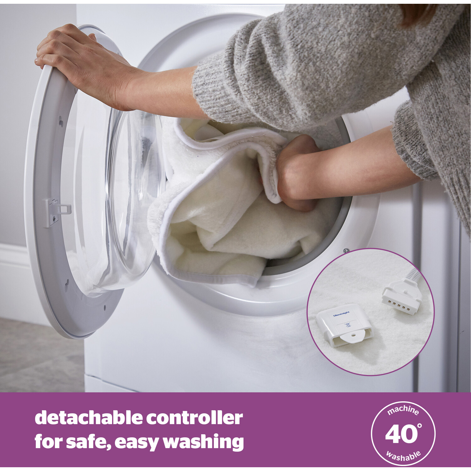 Silentnight Comfort Control Teddy Fleece Electric Blanket White Double Image 10