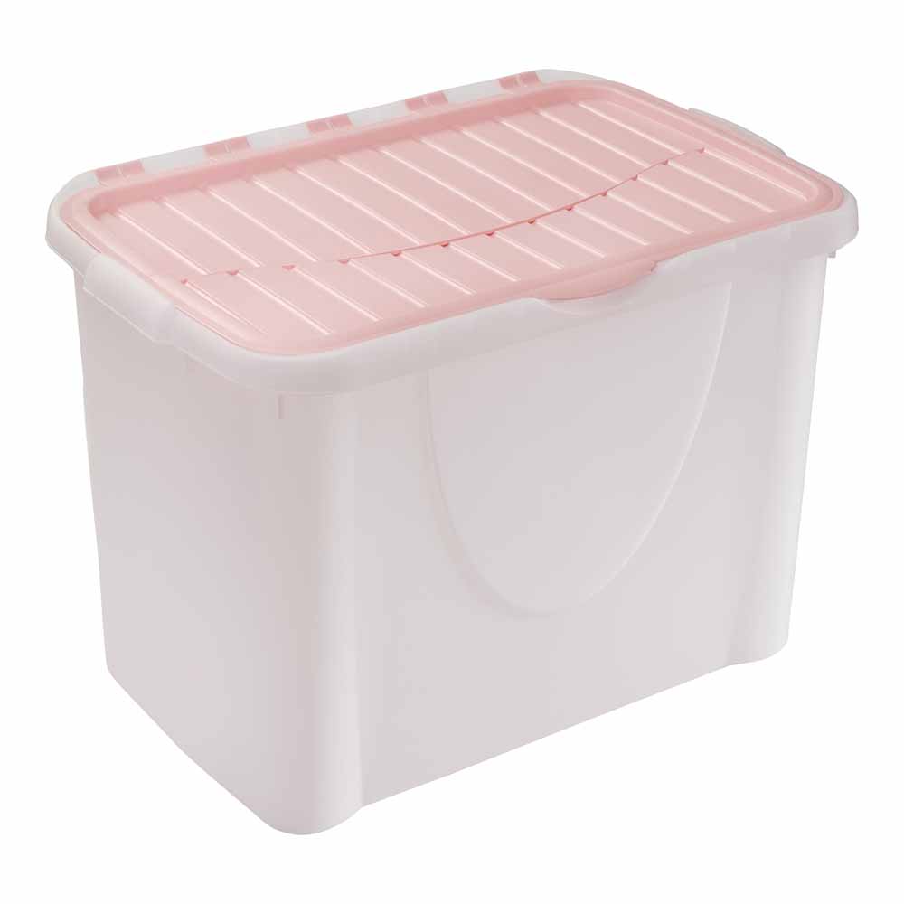 Wilko 60 Litre Flip Lid Pink Wilko