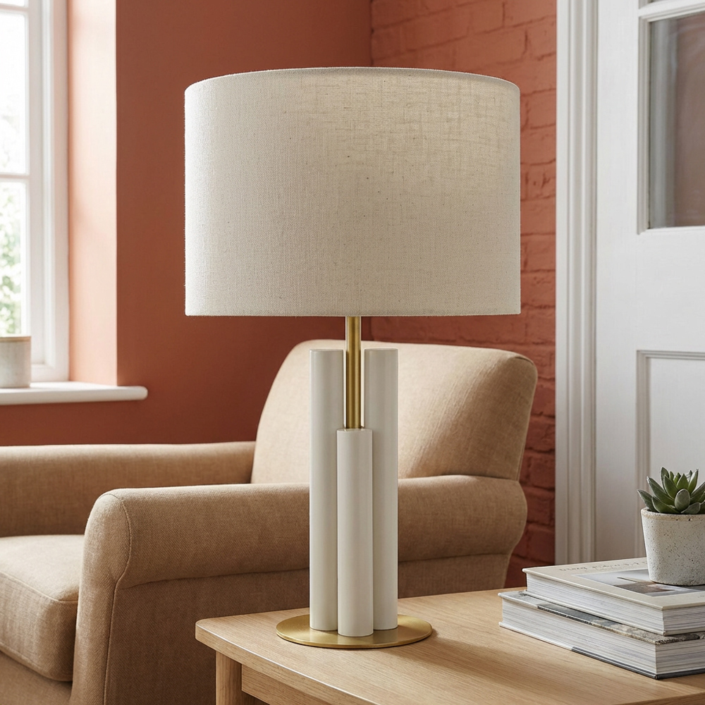 Isadora Table Lamp - White and Gold Image 5